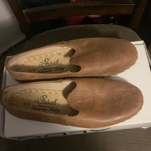 Sabah “Fort Worth Bro” Brown Leather Slip-Ons Size 44 ( Men’s 12 in US sizing )